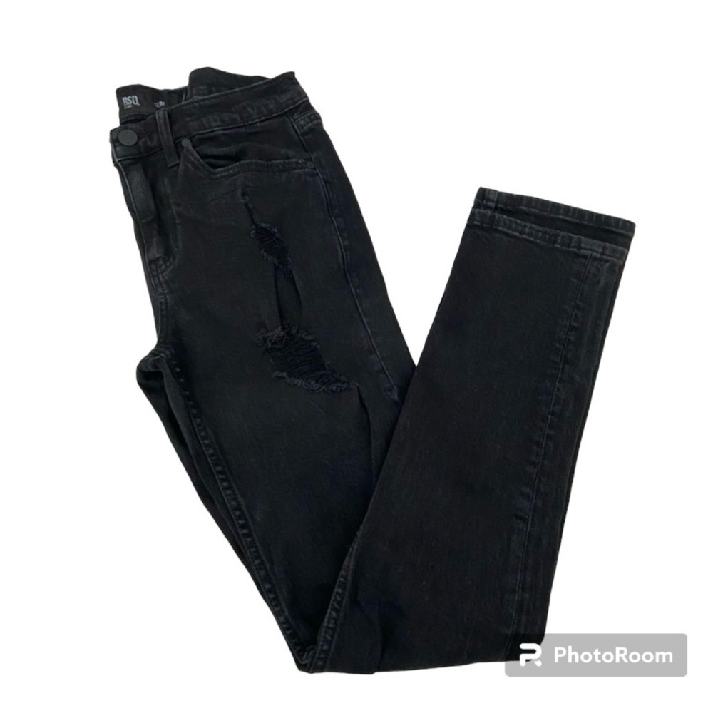 RSQ black distressed skinny jeans 28/6
